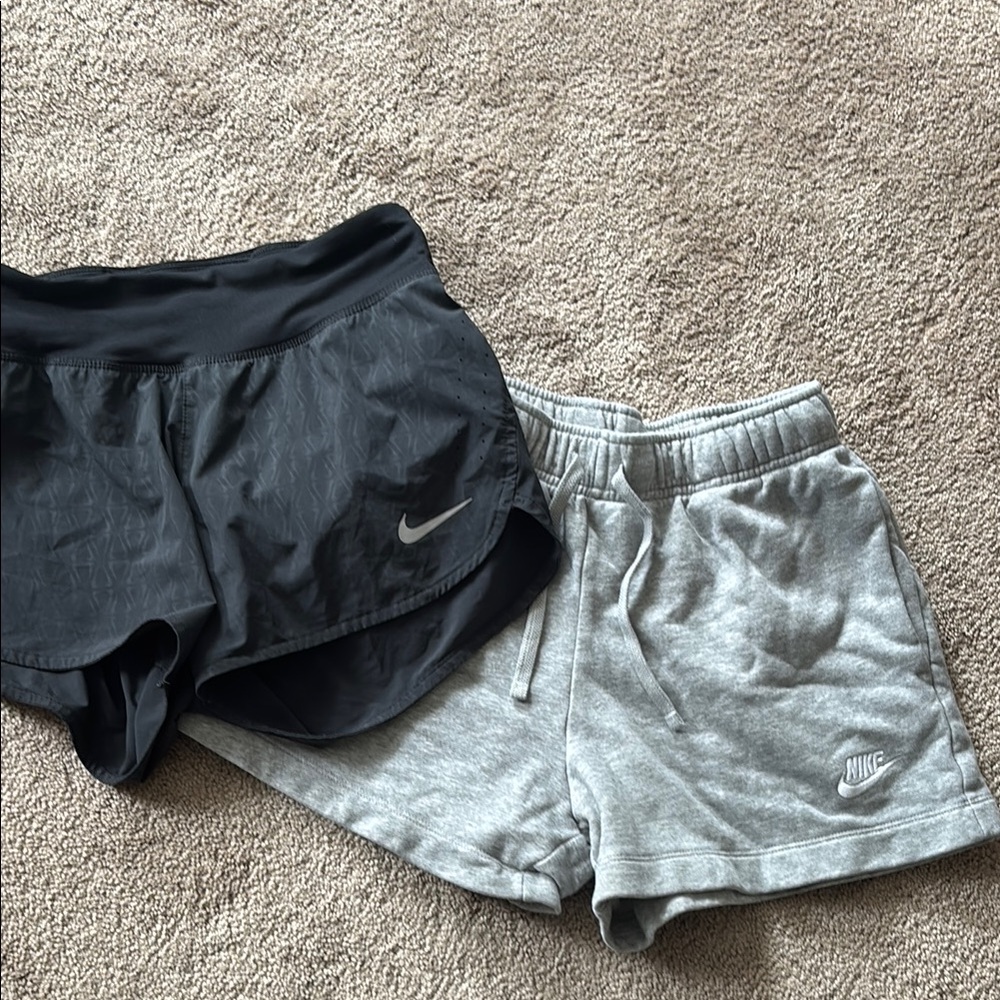 - Nike Black and Gray Athletic Shorts